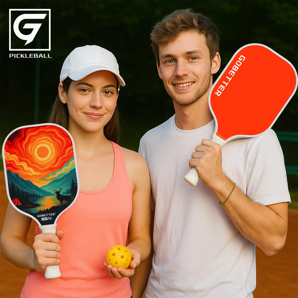 Pickleball Paddles Set of 2 for Beginners, Families & Enthusiasts of All Ages, T300 Carbon-Infused Pickleball Rackets for Better Spin & Control, USAPA Lightweight Pickleball Set with 8 Balls & Bag