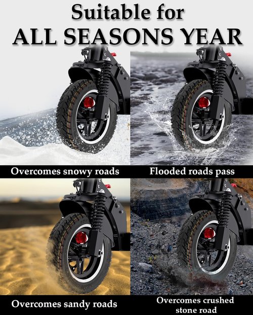 Felixstory 10x3 Inch Off Road Vacuum Tire, Fit for 80/65-6 255x80 Original Tire, Fit fot Joyor S5/ S10-S/ Y7-S Kugookirin G3PRO/ M4Pro Yume Y10/ D4+ Electric Scooter, Wear resistant Puncture resistant