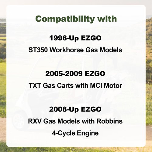 RARAYC Golf Cart Tune Up Kit Compatible with EZGO ST350 Workhorse 1996-Up, TXT 2005-2009, RXV 2008-Up OEM# 72084G01, 26591G01, 28463G01 Includes Fuel/Oil/Air Filters, Spark Plugs & O-Ring