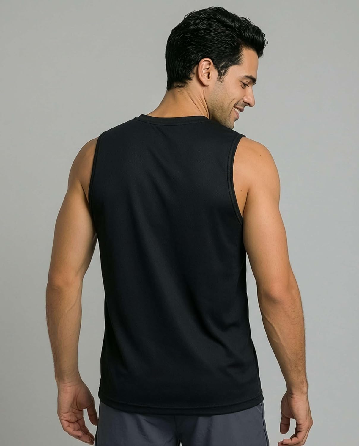 Real Essentials Men's Mesh Active Athletic Tech Tank Tops - 5 Pack for Workout & Training | Big & Tall Available