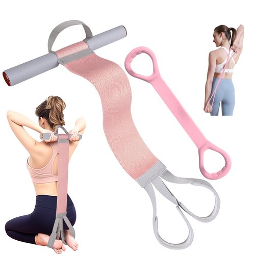 Awaiymi Fabric Resistance Band with Handles,Non-Slip Foot Pedal Puller for Strength Muscle Training,120lb Full-Body Fitness Band,Working Out Stretch Band Equipment for Leg Arm Chest Core Wrist Ankle