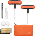 ETENWOLF Heavy-Duty Flat Tire Repair Kit - 16 Pcs Tire Plug Kit for Car, Motorcycle, ATV, Truck | Vivid Orange