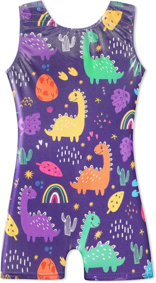 HOZIY Girls' Gymnastics Leotards - Sparkle Unicorn & Leopard Biketard Outfits for Toddlers & Kids