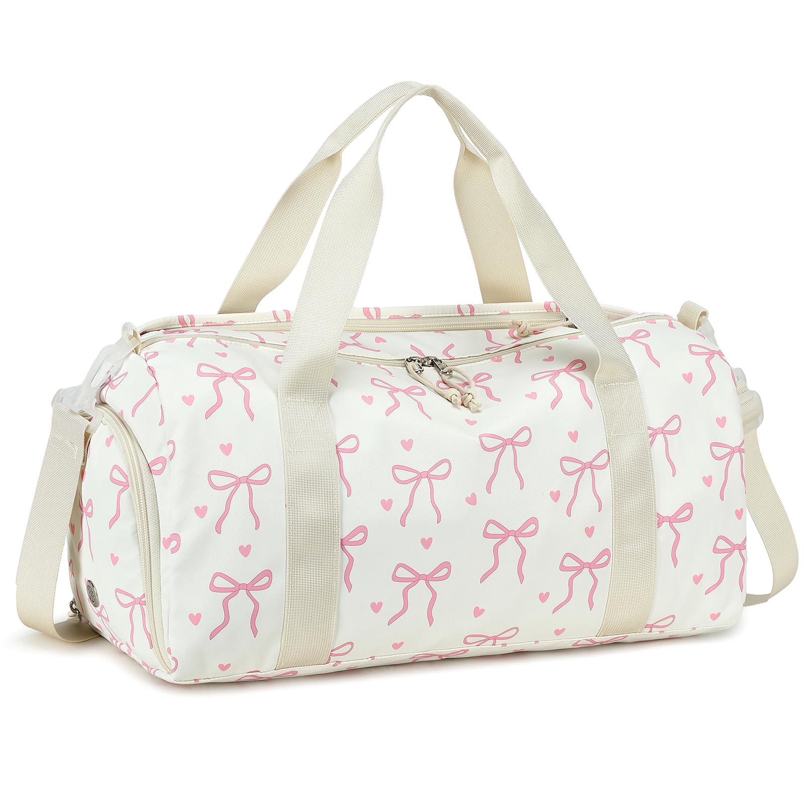 LOIDOU Kids Duffle Bag for Girls, Lightweight Girls Overnight & Weekender Travel Bag with Shoe Compartment and Wet Pocket, Cute Duffel Bags for Toddler Dance, Kids Sleepovers, Gym & Weekend Trips