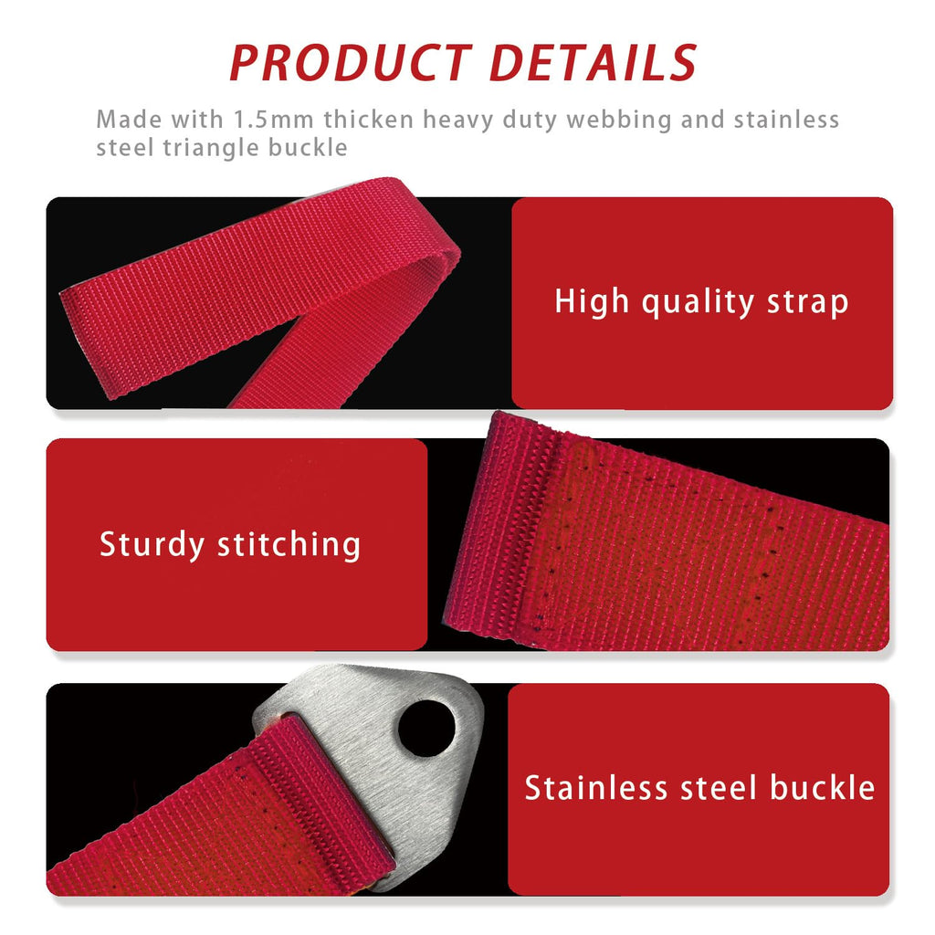 WRIST FIGHT Heavy-Duty Arm Wrestling Training Strap for Pronation Strength with Stainless Steel Buckle and Carabiner – Wrist and Grip Strengthener (Red-LP)