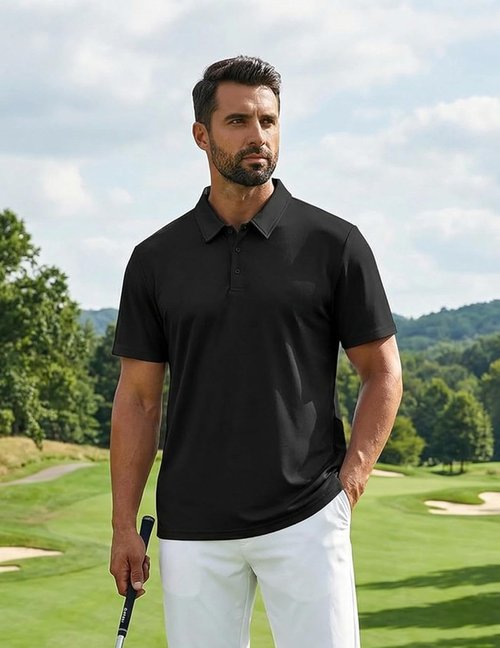 COOFANDY Men's Golf Polo Shirt - Quick Dry Moisture-Wicking Performance | Short Sleeve, Stylish Design
