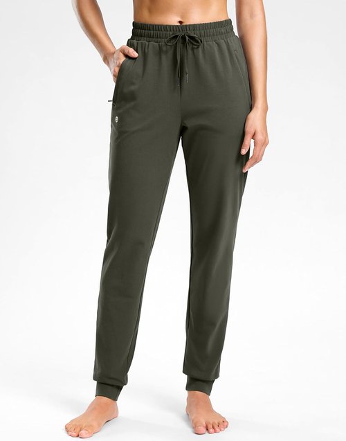 G Gradual Women's Tall Sweatpants - Cotton Joggers with Zipper Pockets | 30"/32"/34" Inseam