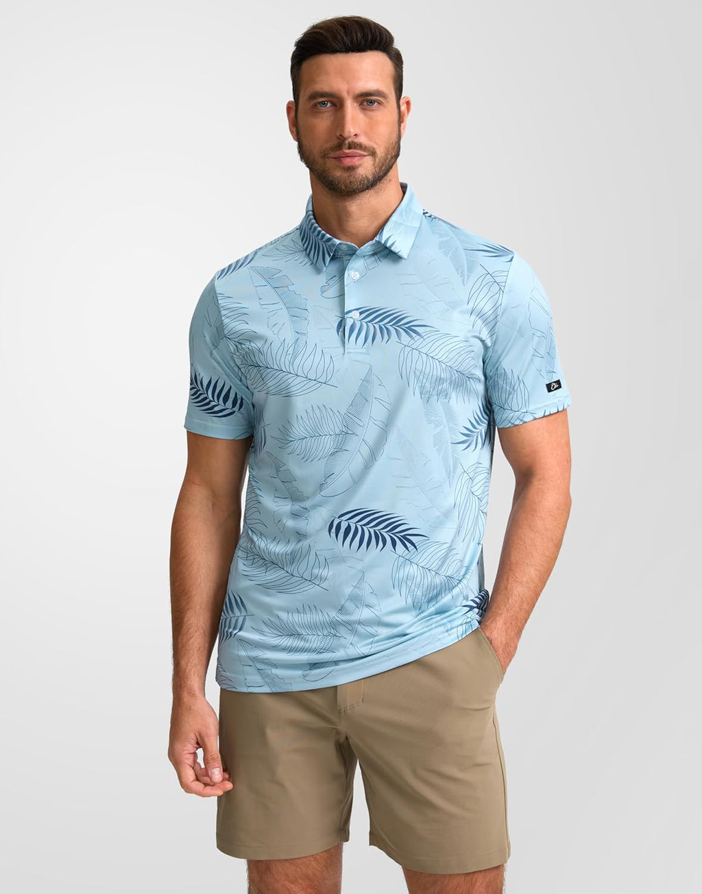 Obla Men's Golf Polo Shirt - Short Sleeve Dry Fit Moisture-Wicking Casual Print | Comfortable Fit