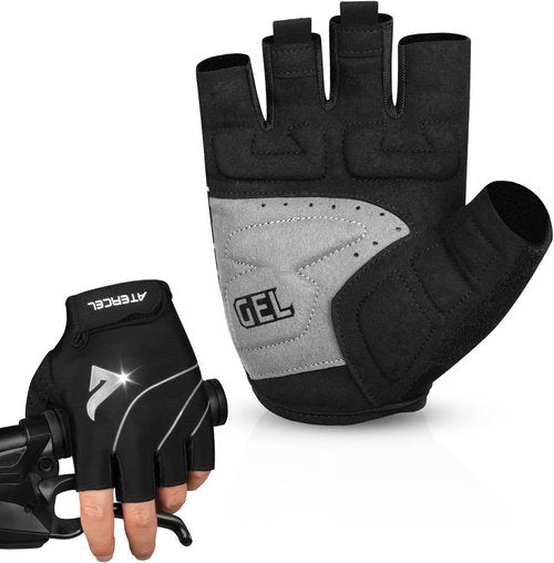 ATERCEL Cycling Gloves - Padded SBR for Road & Mountain Biking | Breathable & Elastic for Men and Women
