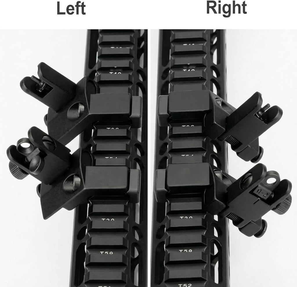 Skiennix 45 Degree Offset Flip Up Sight - Low Profile Design for Rapid Transition | Front & Rear Sights