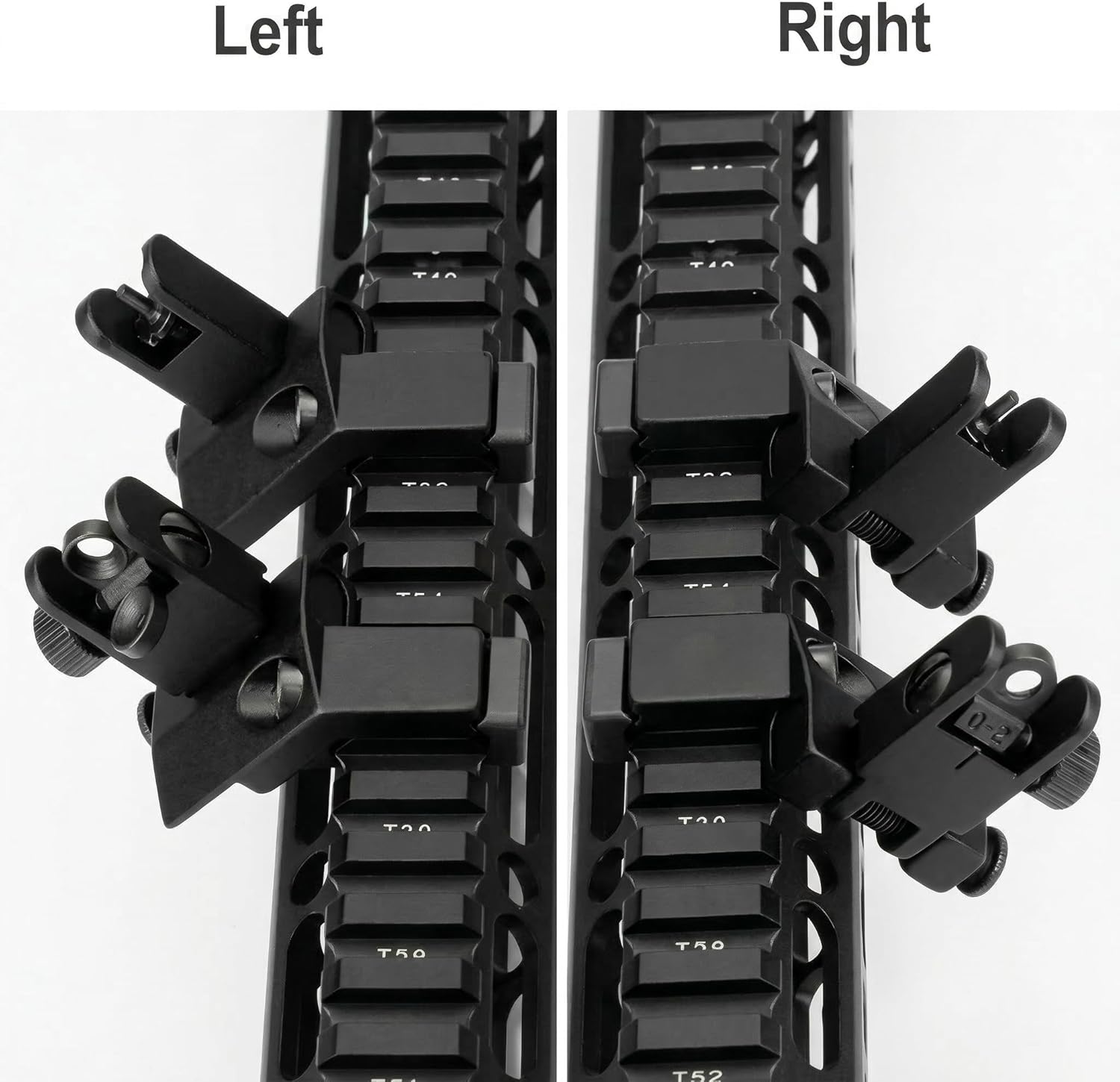 Skiennix 45 Degree Offset Flip Up Sight - Low Profile Design for Rapid Transition | Front & Rear Sights