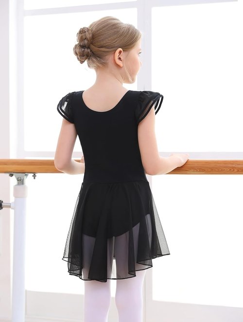 MdnMd Ballet Leotards for Girls - Toddler Dance Tutu Dress with Flutter Sleeves | Stylish Ballerina Outfit