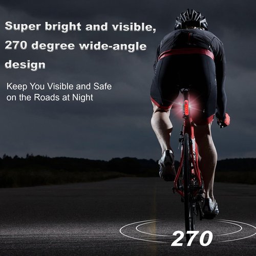 Bike Tail Light 2 Pack - Bright USB Rechargeable Rear Bike Light - Easy Bicycle Tail Light Installation - Waterproof IP44,4 Modes LED Bike taillights for for Adults Kids Men Women Road Mountain