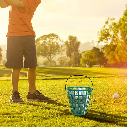 BESPORTBLE Golf Ball Basket - Durable Container with Handle for Easy Transport | Ideal for Range Use