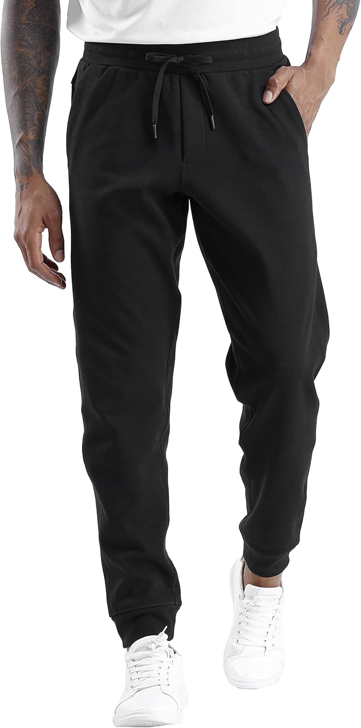 The Gym People Men's Fleece Joggers - Loose-Fit Style with Deep Pockets | Comfortable & Stylish