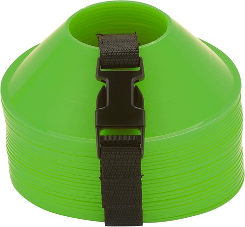 American Challenge Mini Disc Cones - Set of 25 Agility Training Cones with Carry Strap for Soccer Drills