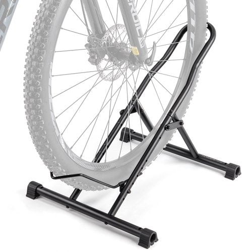 cyclists Indoor Bike Floor Stand - Bike Rack Floor Parking for Garage/Home - Bike Storage Bicycle Parking Rack Fit 20”-29” Mountain Road Bikes (For 1 Bike)