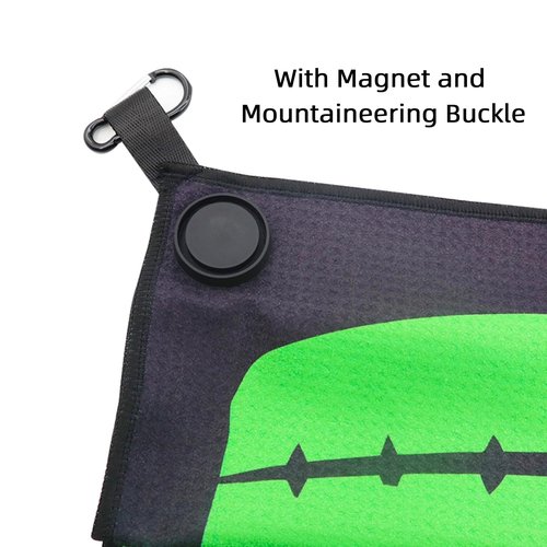 HELLO NRC Golf Club Head Covers with Golf Cleaning Towel, Funny Driver Headcover for Fairway Woods, Waterproof Frankenstein Print, 460cc Premium PU Leather, 15.75 x 23.62 Microfiber Magnetic Towel