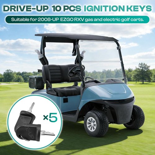 Drive-up Ignition Keys (10 PCS) Fits CLUBCAR EZGO Yamaha Golf carts (EZGO RXV (10PCS))