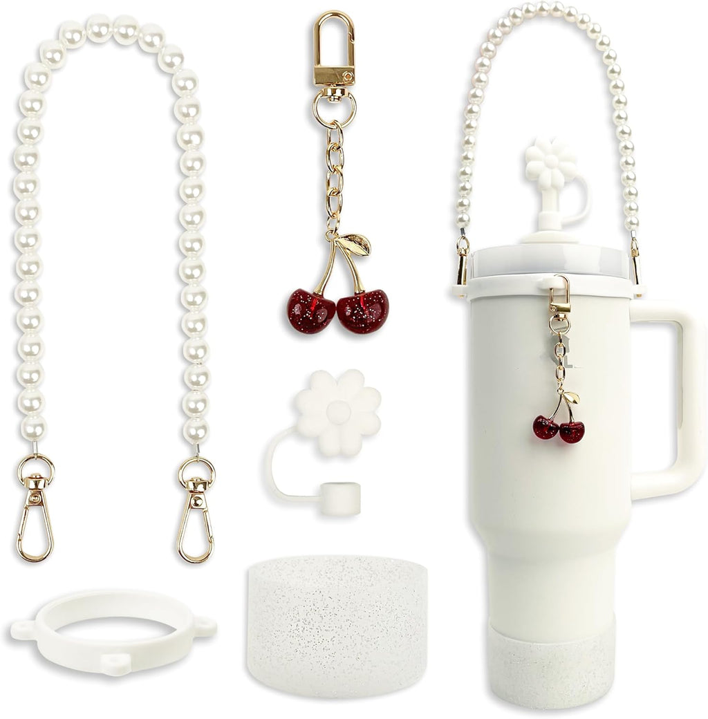 Stanley Cup Accessories Set - Includes Straw Cover, Silicone Boot & Handle Strap | Fits 30 oz & 40 oz Tumblers
