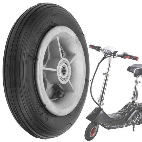 Bindpo Electric Scooter Tyre, 6inch 6x1 1/4 6in Rubber Wheel WearResisting for Tire Accessories for Tire Replacement