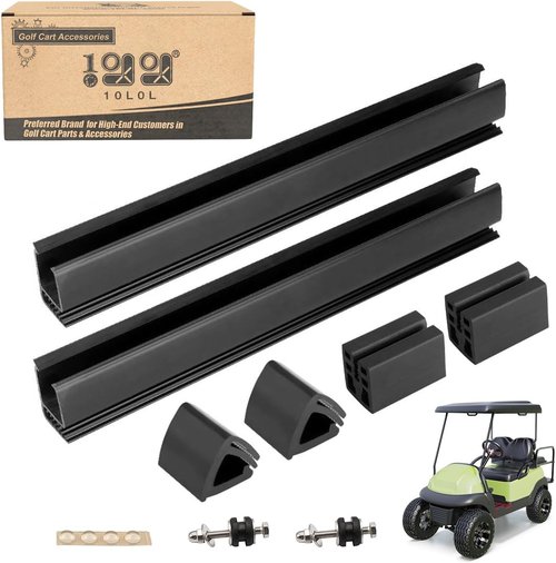 10L0L Golf Cart Fold Down Windshield Retaining Sash Clips Kit for Club Car DS & Precedent 1994-up, Complete Hardware Replaces OEM# 101444101 102005801 102163001