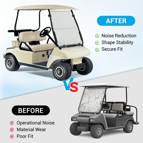 CartClan Golf Cart Windshield Clips Suitable for 2000.5-UP Club Car DS Golf Carts, Club Car Windshield Retaining Clips Kits with Screw Nut Replace OEM#103677101/102005901