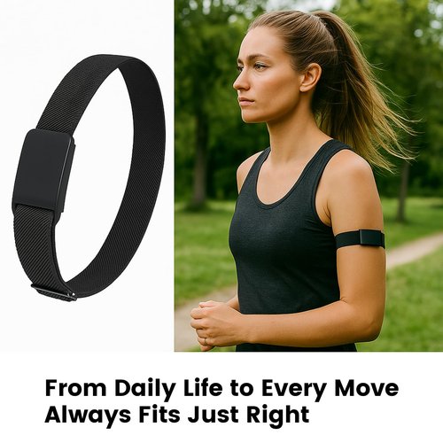 BlikWyt Elastic Bicep Arm/Ankle Strap with Protective Case - Soft Breathable Adjustable Loop, Compatible with WHOOP 5.0 Band