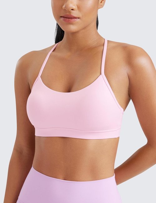 CRZ YOGA Sports Bra - Butterluxe Padded Y-Back Design for Low Impact Yoga | Comfortable Fit
