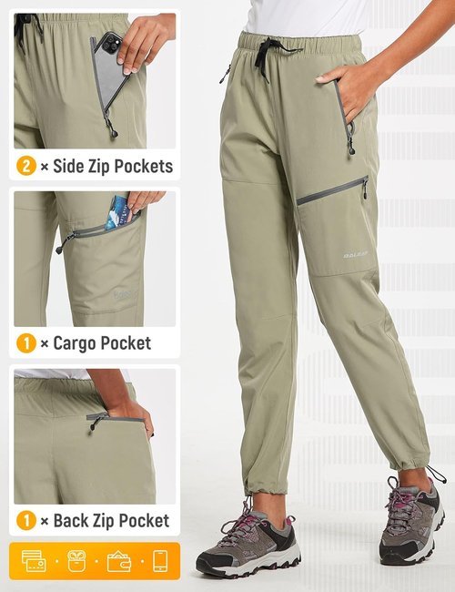 Baleaf Women's Hiking Pants - Quick Dry Lightweight Water-Resistant Cargo Pants | All-Season Comfort