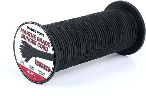 Marine Grade Bungee Cords - Heavy Duty 100ft Elastic Shock Cord for Kayak, Camping & Crafting