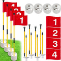 GODCTSUP Golf Flagstick with Hole Cup Set, 3 Feet Portable Putting Green Flags and Poles, 420D Nylon Golf Flags&Fiberglass Flagpole&ABS Hole Cup for Yard Driving Range Backyard, Gifts Idea, 4PCS