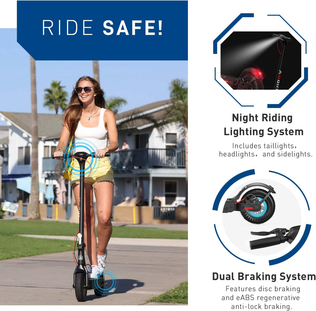 S2 SE | KS4 Pro Electric Scooter - 19 MPH, 17-25 Miles Range, Foldable Design, 10" Tires, Cruise Mode & Dual Braking System