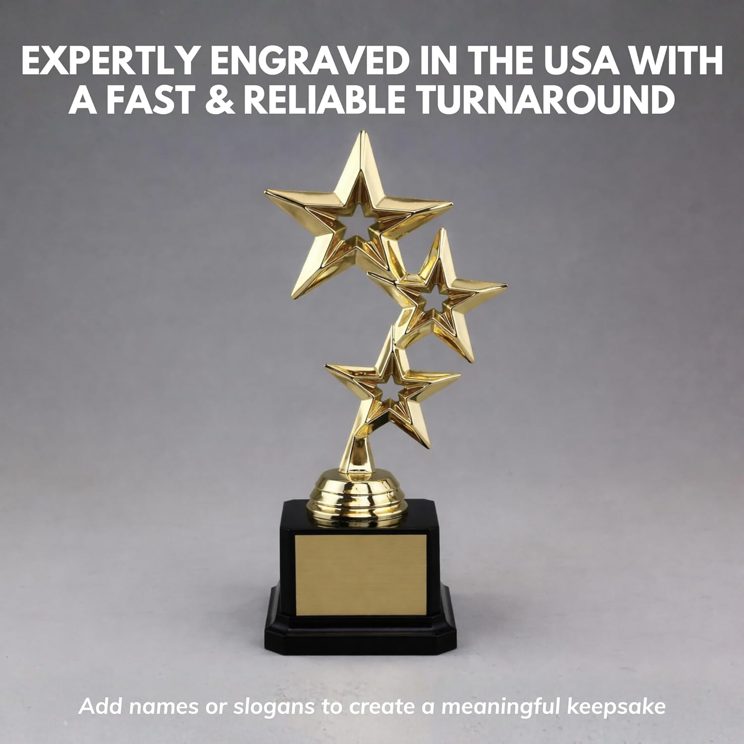 Trophy Outlet - Custom Engraved 8-Inch Star Trophy Award - Personalized Gold Recognition Trophy for Kids & Adults