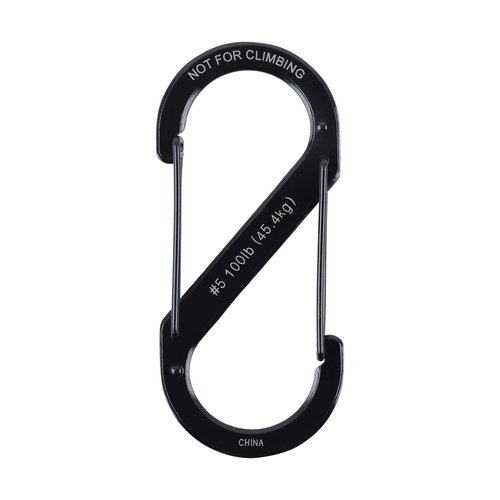 Nite Ize Size-5 S-Biner Dual Carabiner, Stainless-Steel, Black
