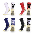 MENDENG Grip Socks Soccer Men Youth Non Slip Grippy Socks for Men Non Skid Football Basketball Hospital Anti Slip Athletic Socks BlackWhiteBlueRed
