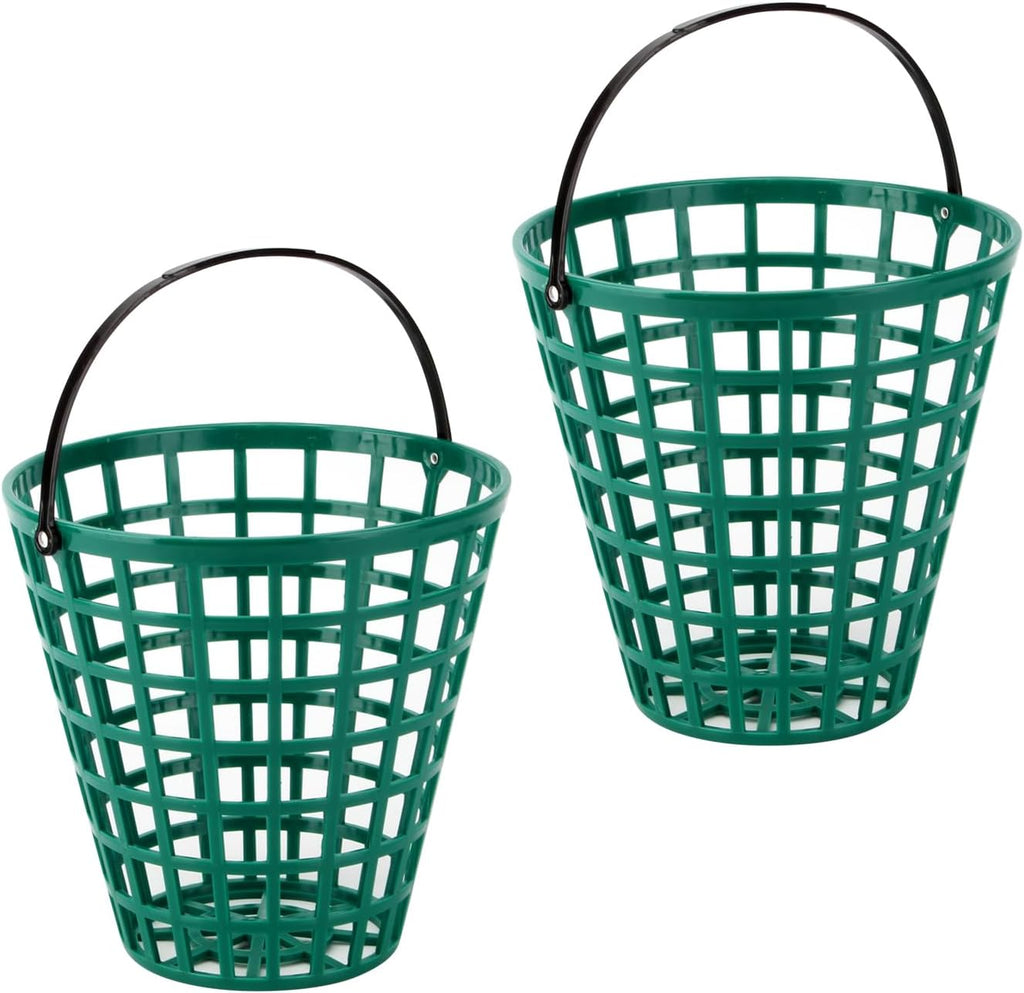 Skiennix Golf Ball Basket - 2 Pack ABS Container with Handle for Easy Storage & Transport