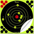 Highwild Fluorescent Yellow Splatter Shooting Target Stickers - 8X8 Inch for Handguns, Rifles & More