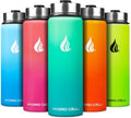HYDRO CELL Stainless Steel Insulated Water Bottle - Leakproof Thermos for Hot & Cold Drinks | 24oz Mint Green