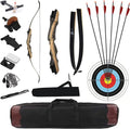 DEERACE Takedown Recurve Bow Set - Classic Wooden Bow for Adults & Youth | 48" to 70" Sizes