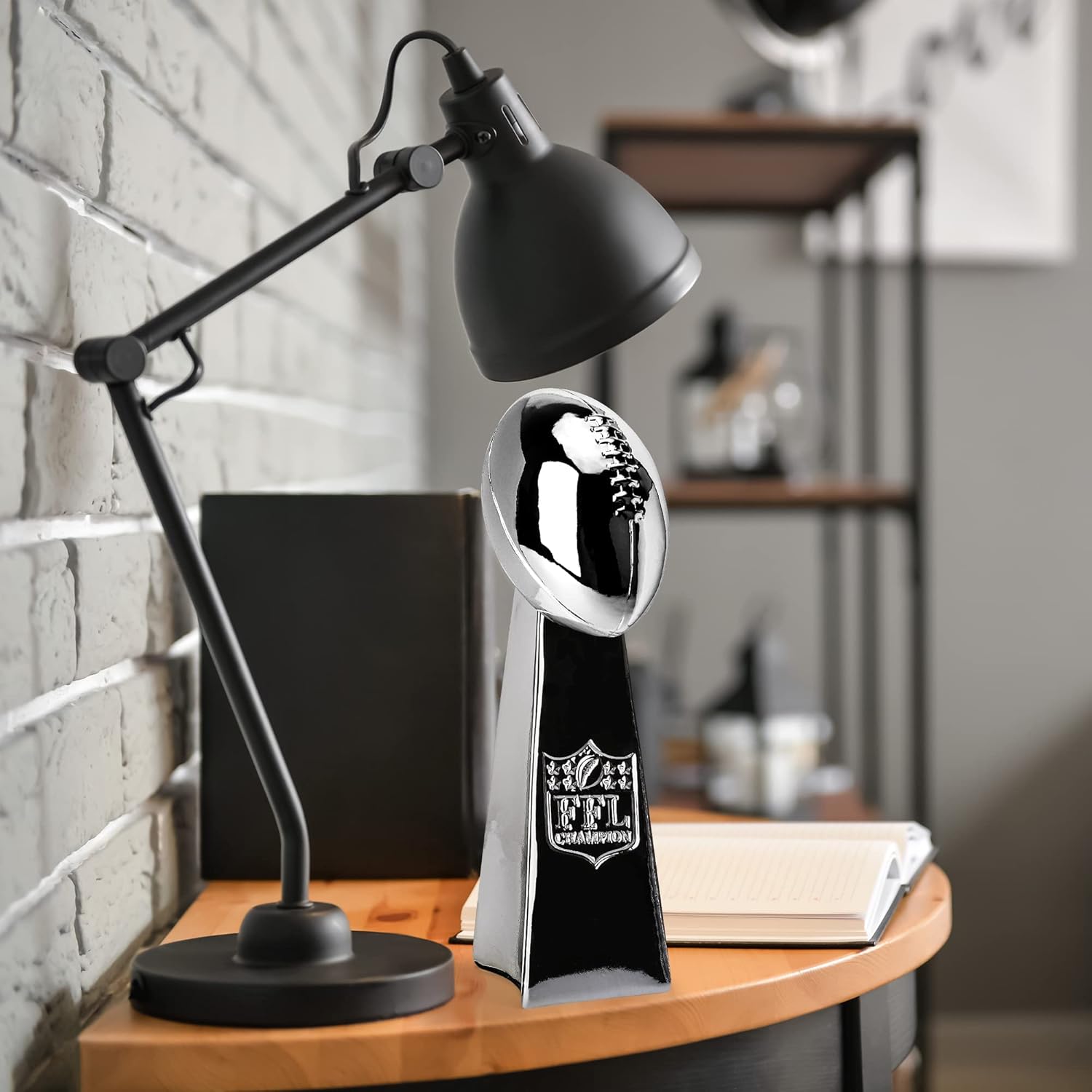 Spire Designs Fantasy Football Trophy - Chrome Replica Championship Award - First Place Winner - 2 Sizes Available