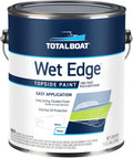 TotalBoat Wet Edge Marine Paint - Premium Polyurethane Coating for Boats & RVs | White Gallon Size