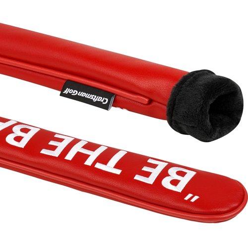Craftsman Golf Alignment Stick Cover Red Leather Be The Ball Design