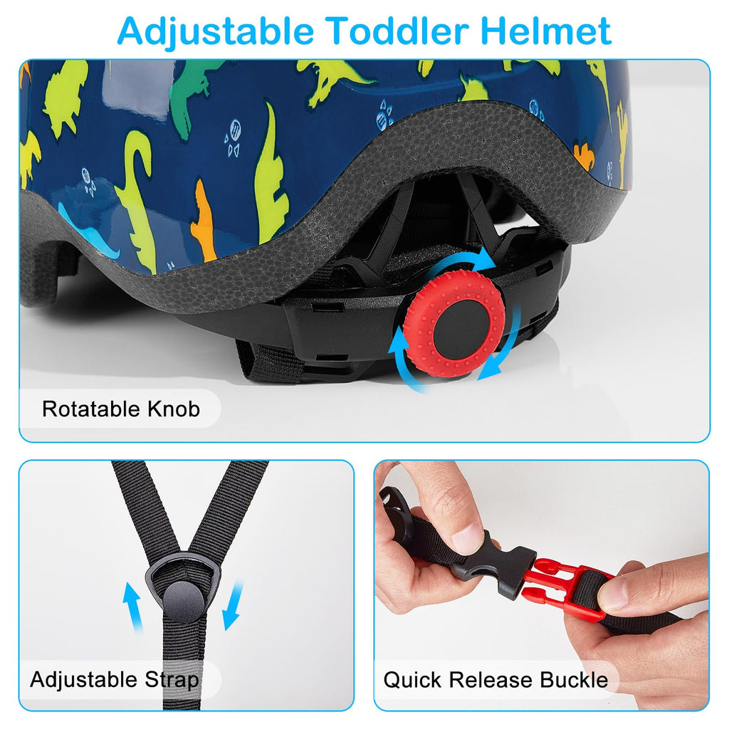Toddler Helmet, Baby Infant Kids Bike Helmet for Kids Age 1-3/2-4/3-5/5-8 Adjustable Toddler Bike Helmets for Boys Girls for Scooter Skateboard Cycling