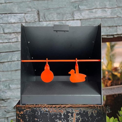 Atflbox Pellet Trap - 12''x12'' Splatter Bullseye Targets & Spinning Targets for .177/.22 Caliber Air Guns