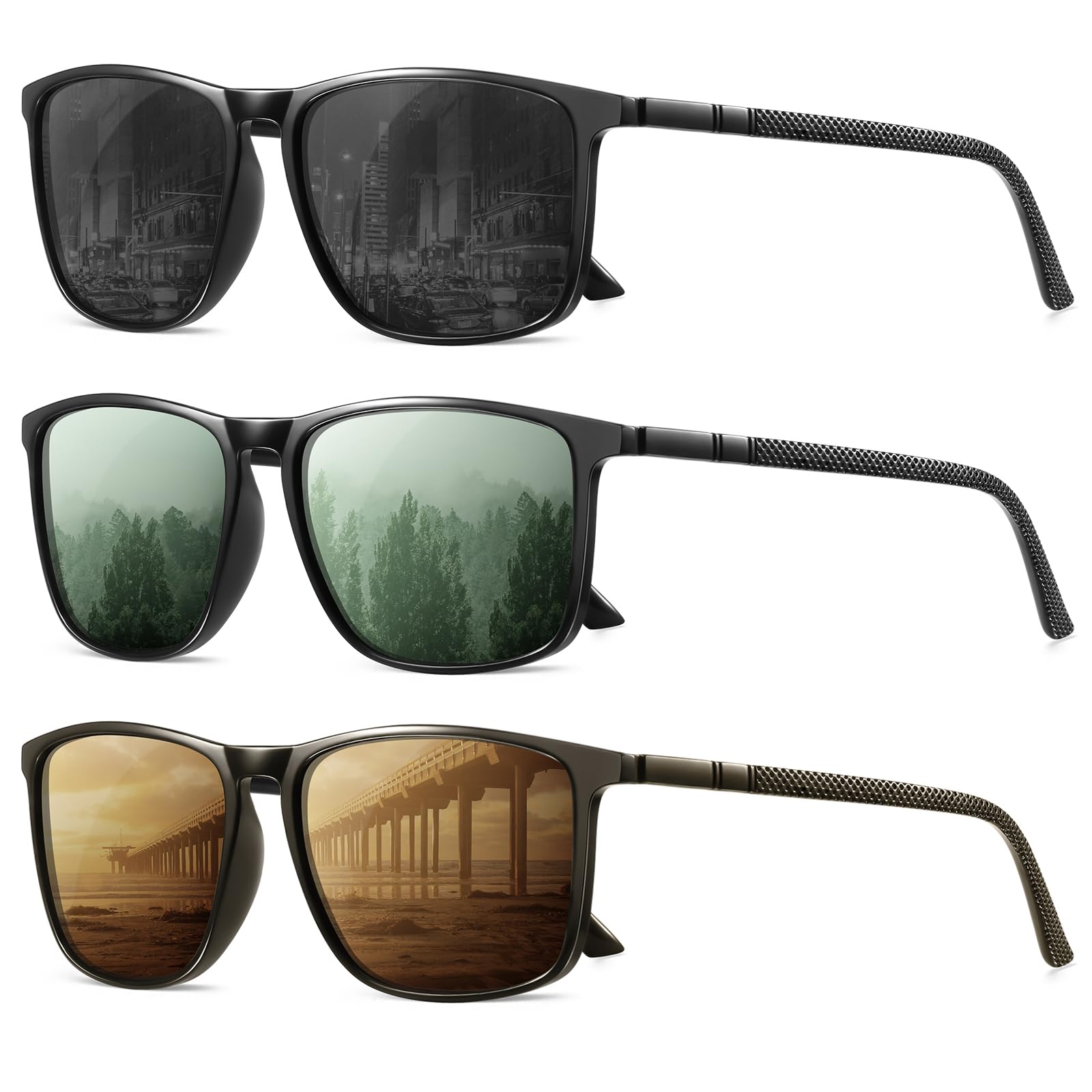 YDAOWKN Polarized Sunglasses for Men, Lightweight Sun Glasses With UV Protection for Driving Fishing Golf