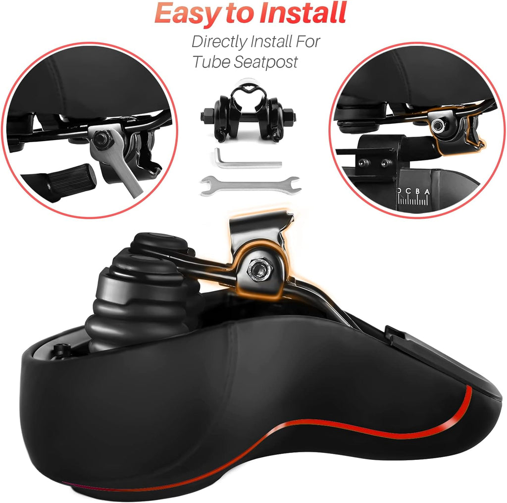 Peloton | Oversized Bike Seat Cushion - Comfort Saddle Replacement for Men & Women | Compatible with Peloton, Road & Exercise Bikes