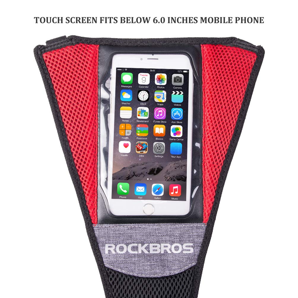 ROCKBROS Bike Sweat Guard Bicycle Trainer Sweat Net Bike Frame Sweat Guard with Phone Pouch for Indoor Cycling Training Compatible for 6.5" iPhone Xs 11 Pro Max Sunsamg S10 Note 9