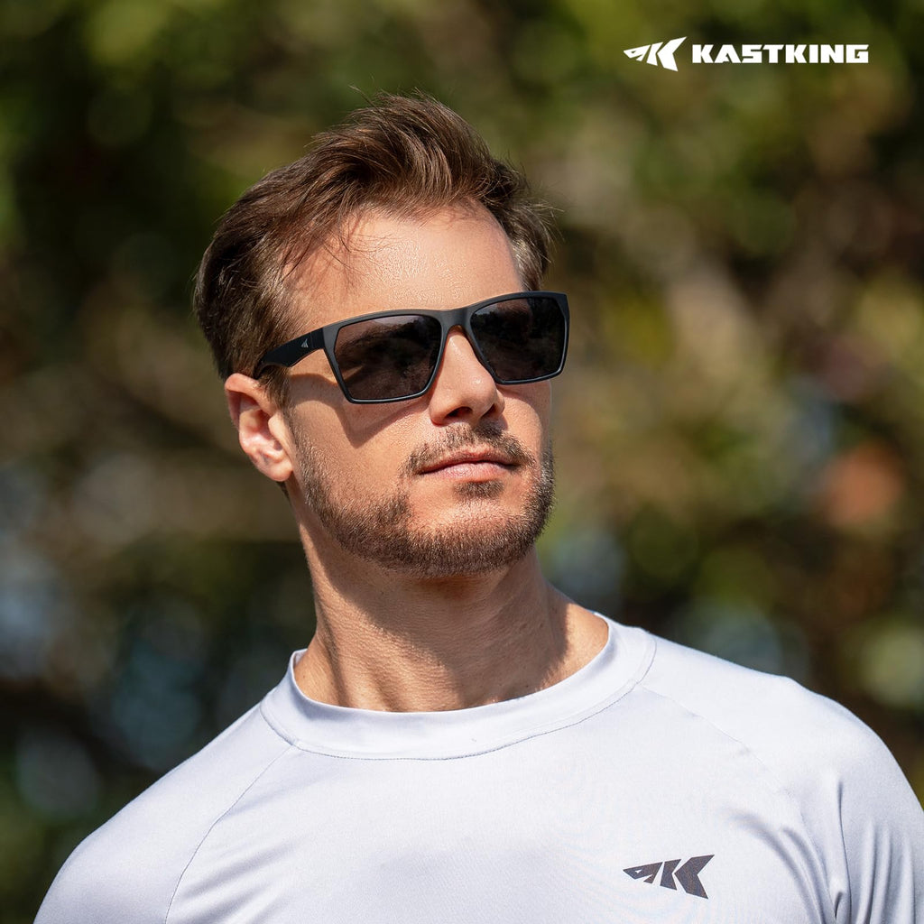 KastKing Beartrap Polarized Sports Fishing Sunglasses, With PuriVex Protective Lens Coating, Square Frame Design, Men Women