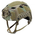 AOUTACC Lightweight Tactical Fast Helmet, Integrated Tactical Airsoft Helmet with NVG Mount Base, Side Rails,Pre-Slotted Headset Strap and Helmet Accessories for Outdoor Sports-Camouflage
